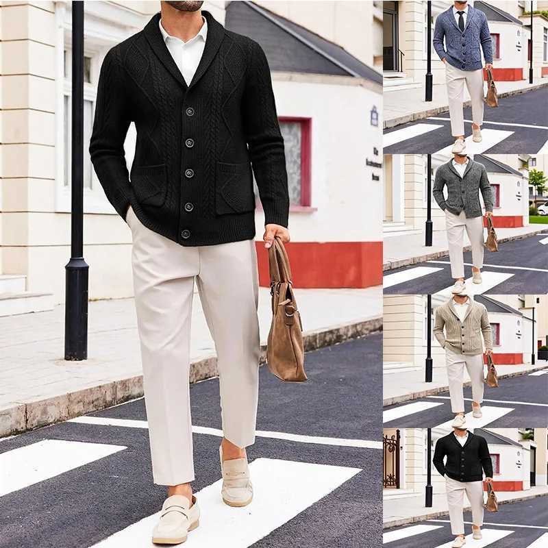 Men's Sweaters New Men Solid Color Open Cardigan Sweater Casual Single Button Spring Autumn Youth Outerwear Knitwear Hot Sale Of The Season Man