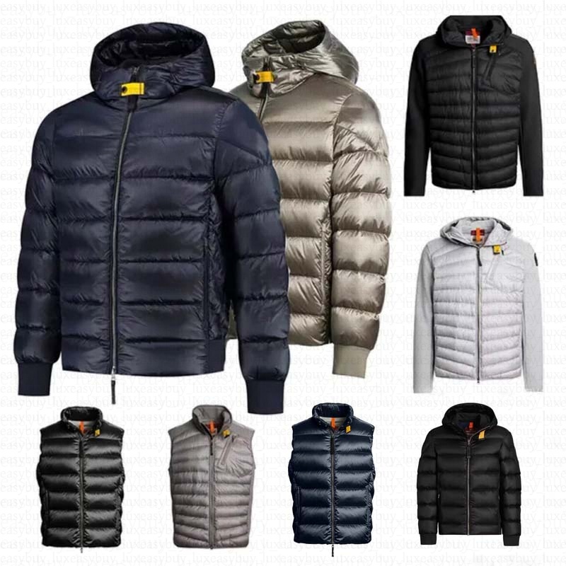 Designer Cargo Down Jacket PJS puffer jacket Luxury mens womens para jumpers down jacket with Yellow Webbing Strap Accent Water Windproof Winter Out