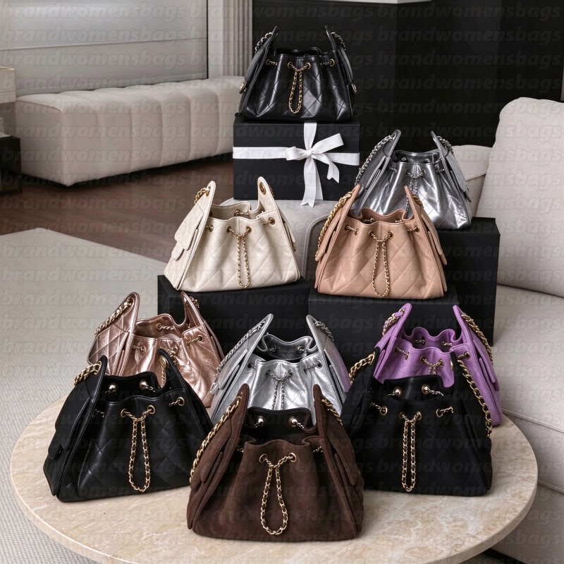 25C Quilted Hobo Bag Luxury Elegant Chain Shoulder Handbag Mini Bucket Bag 25 Bag Crafted Premium Suede Women Ladies Fashion Vintage Purse CC bag AS