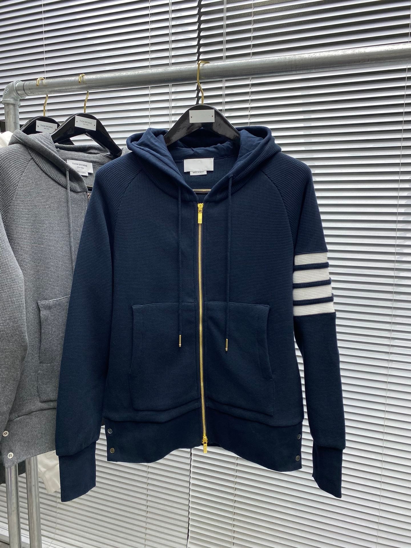 TB Knitted Cardigan Thomebrown Hoodie Luxury Mens Women Spring Autumn New Classic Four-Stripe Couple Striped Stand Collar Jacket Ins Same Style Casu