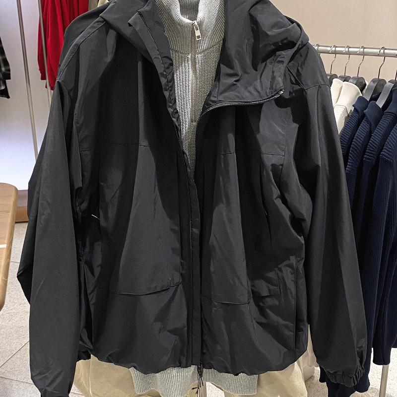 Design Men's Fleece Lined Hooded Jacket Tech Fabric Zip Up Warm Casual Coat Patch Pockets Loose Fit Solid Color Autumn Winter Spring