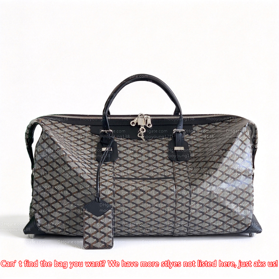 12A Premium Mirror Quality Designer Travel Bag 45cm 55cm Boeing Tote Bags for Men Women Luxury Canvas Calfskin Leather Handbags Black Brown Purse 23
