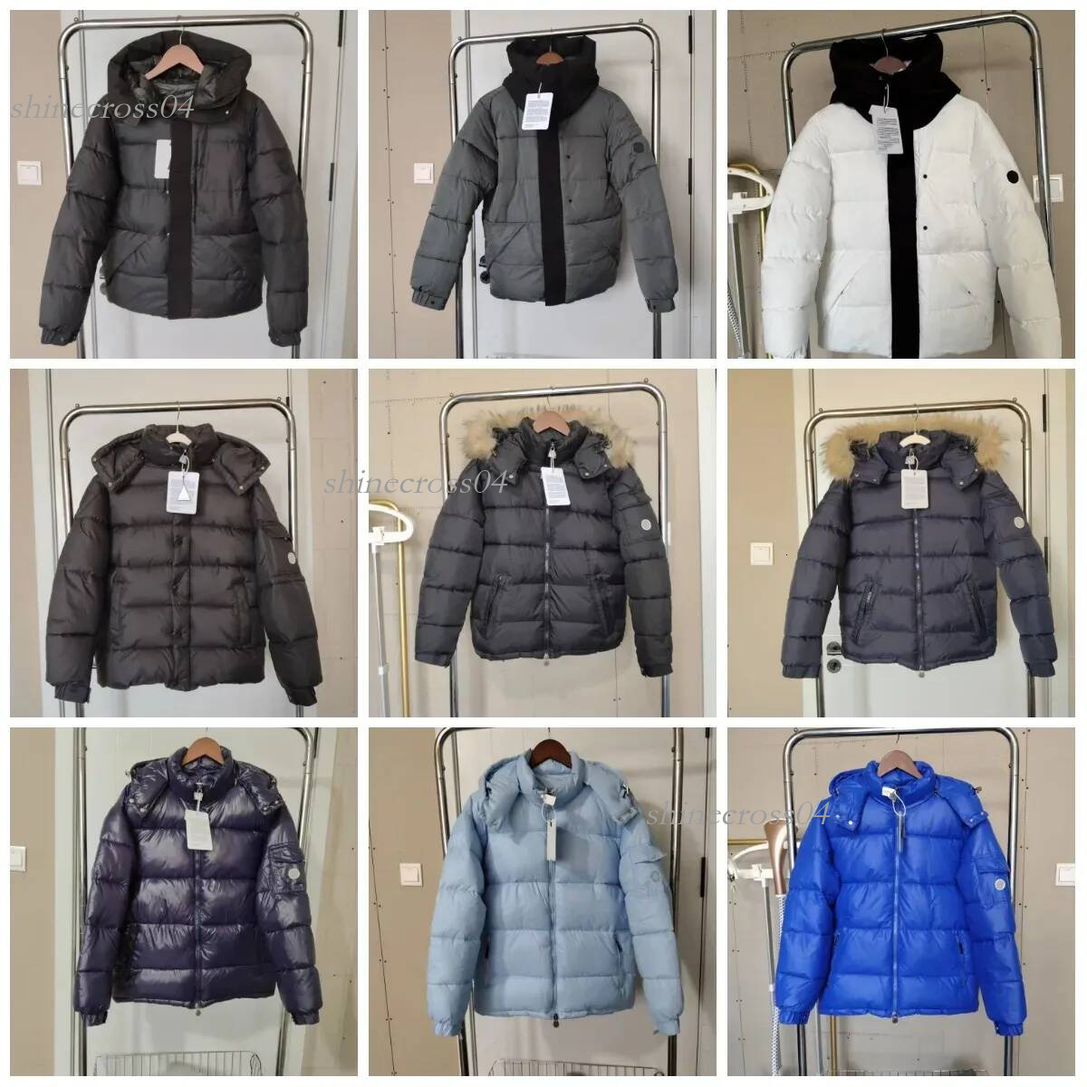 monlycler jacket tops puffer jacket Down vest Men's Jackets Designer maya jacket shining zipper Hooded Coat Winter lambskin jacket waterproof s