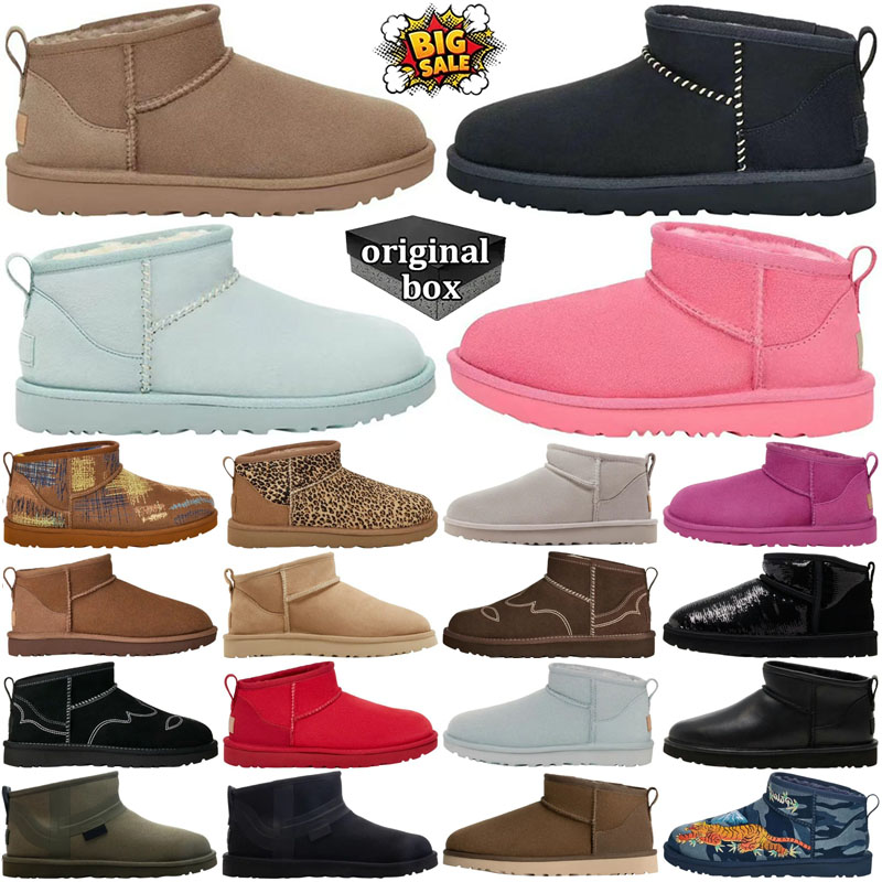 Tasman Designer Slippers Tazz Fur Slides Classic Ultra Mini Platform Snow Boots Australia Men Women Winter Boot Comfort Shoes Suede Chestnut Mustard