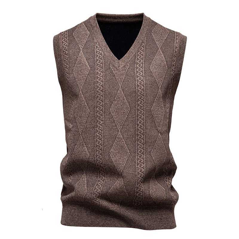 Men's Sweaters Autumn Winter Pullover ve1s Sweater Men Warm Knit ve1 Fashion Smart Casual V-Neck sl1less Knitted Pullovers Loose Waistcoat D261