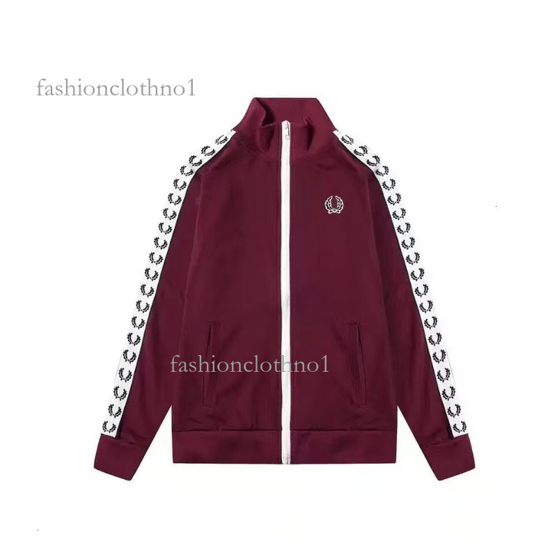 Luxury Freds Perrys Jacket Sweater Designer Classic Fredly Jackets High Quality Comfortable Parke Wheat Spike Embroidery Cotton Street Brand Mens Tr