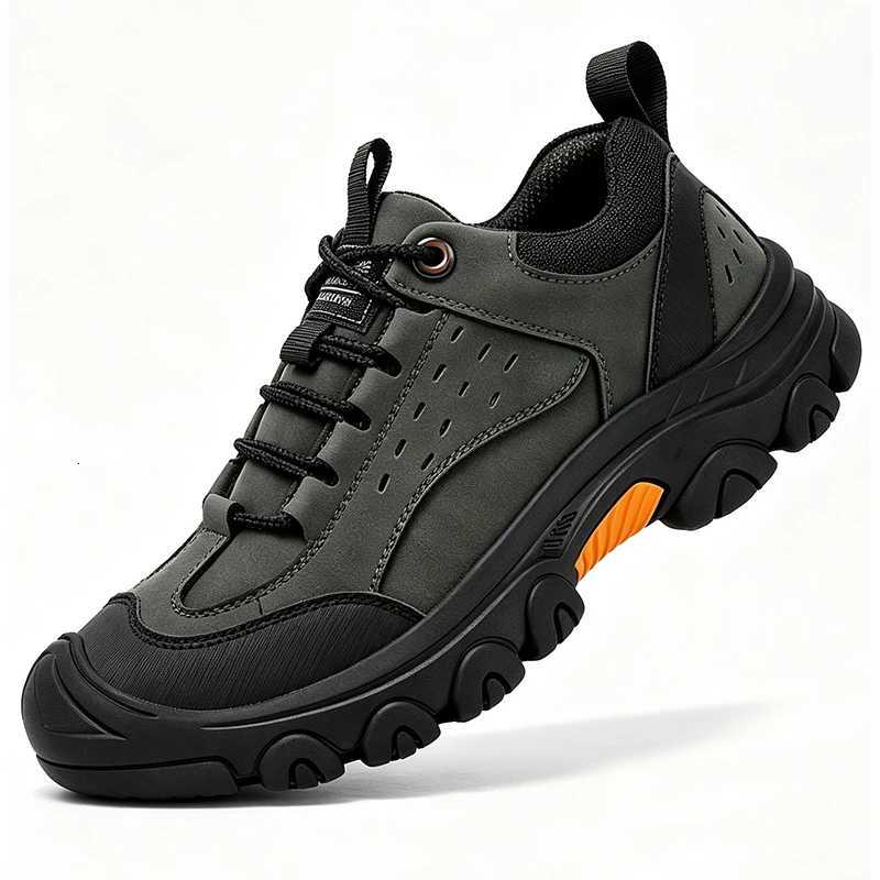 Outdoor Shoes Sandals Men's Cow Leather Low Top Hiking Shoes New Outdoor Trekking Shoes Wear Resistant Lace Up Mountain Climbing Shoes Zapatos
