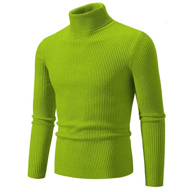 Men's Sweaters Autumn Winter Men's Slim Fit Turtleneck Sweater Fashion Warm Knitted Pullovers Men Korean Style Solid Color Casual Knit Swe