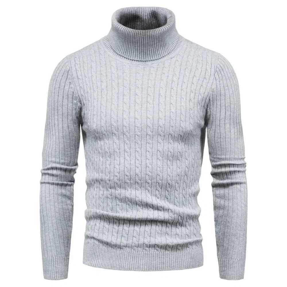 Men's Sweaters Autumn And Winter Turtleneck Warm Fashion Solid Color sweater Men's Sweater Slim Pullover men's Knitted sweater Bottom