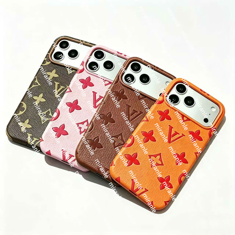 Phone Case Designer Card Holder iPhone Case for iPhone 18 Pro Max 17 16 15 14 13 Luxury Silicone Phones Cases With Leather Card Slot Pocket Cover Mo