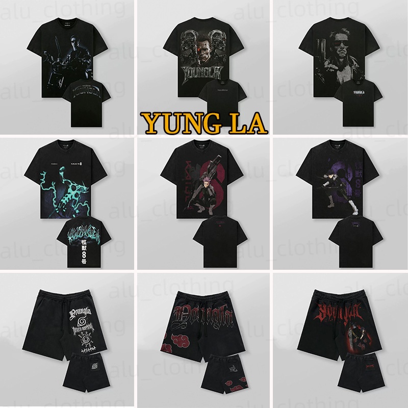 YOUNG Mens T-Shirts Gym Clothing Men Fitness American Vintage T shirt Oversize Round Neck Short Sleeve Sports Long-Sleeved