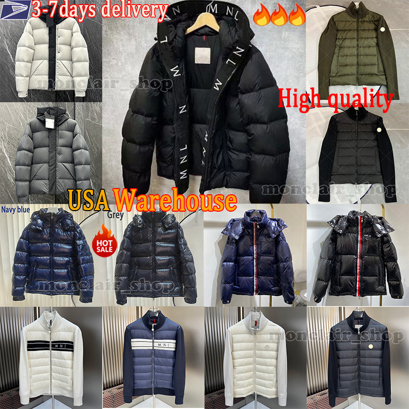 mens puffer jacket Winter Zip Up Quilted Parka Windproof thick Outerwear knitted splicing sweater lightweight womens down jacket doudoune coats wint