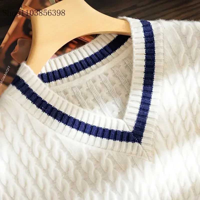 Men's Sweaters Autumn Winter Men's Sweater V-neck Pullover Tops Male Long sl1 Twist Sweaters Tops Men Brand Knitted Jumpers Knitwear 6XL D