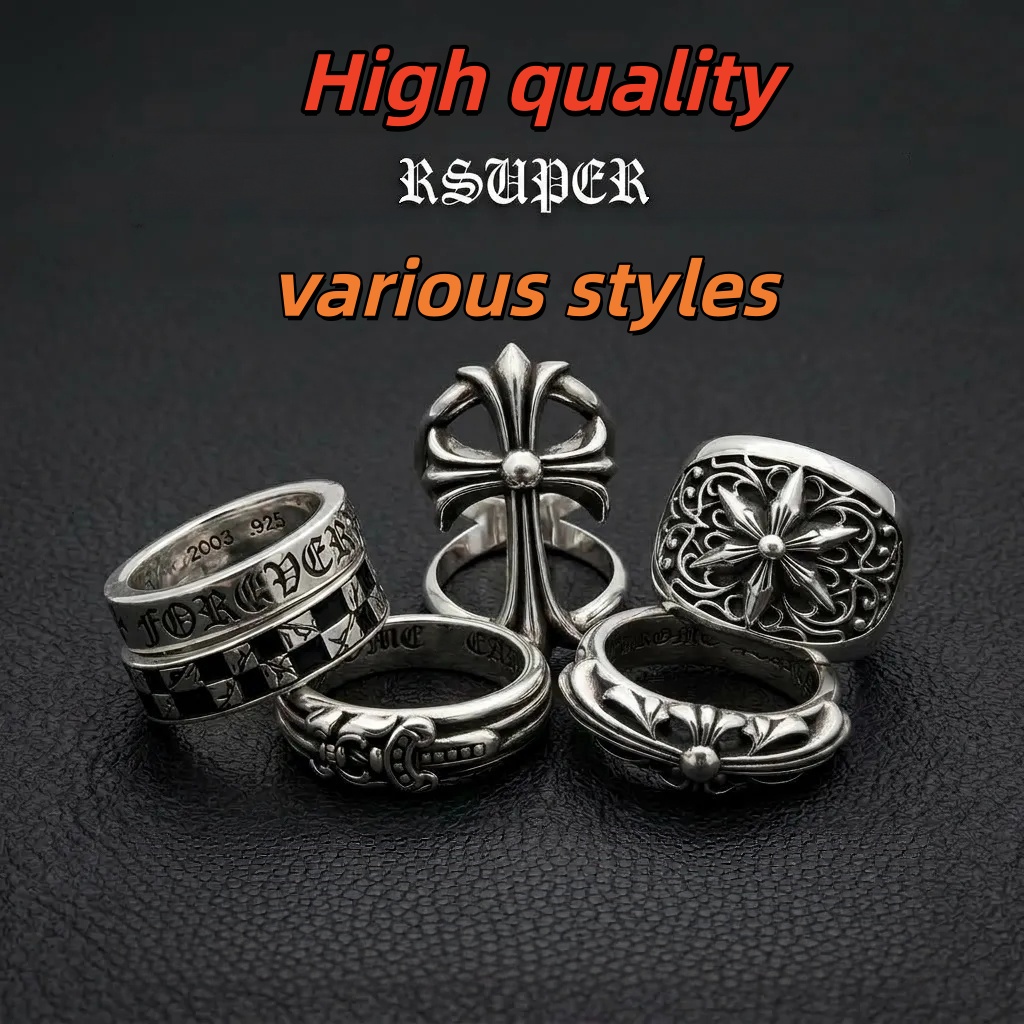 chromes Luxurys Nail Ring Mens Ring Love Rings Designer Fashion Titanium Steel Engraved Letter Pattern Designer Jewelry Ring Engagement Ring y2k Rin