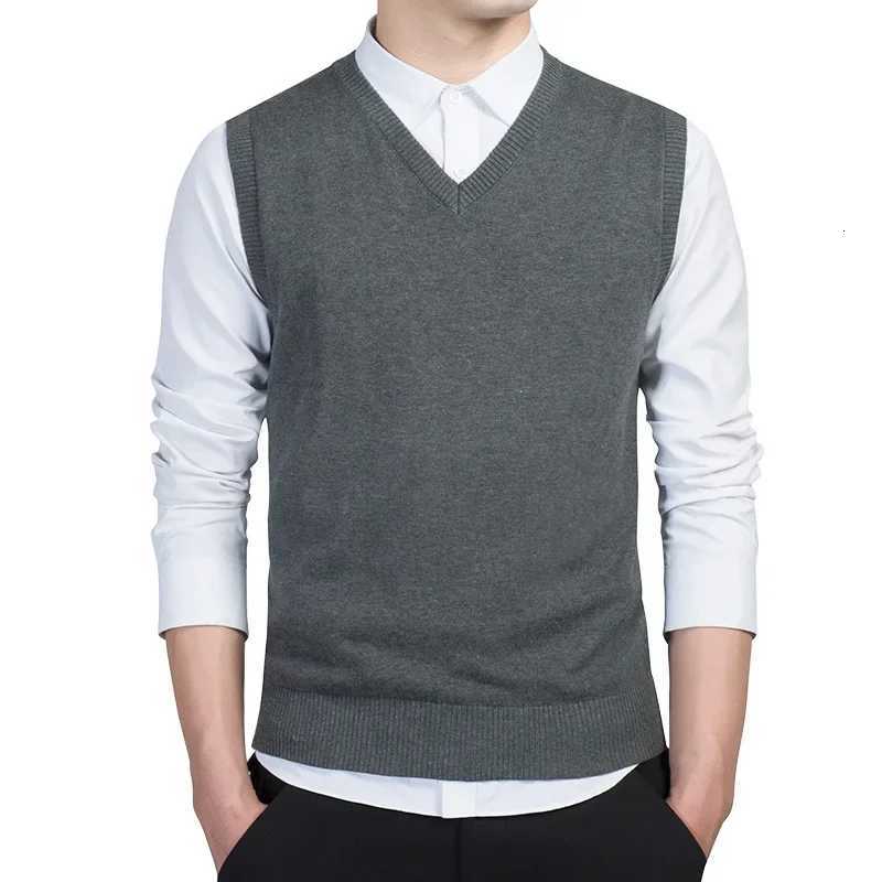 Men's Sweaters Spring Autumn Knit ve1 Male Casual Sweater V-Neck Waistcoat Man Warm Sweaters ve1 Knitwear Jumpers sl1less ve1 Man Clothes D2610