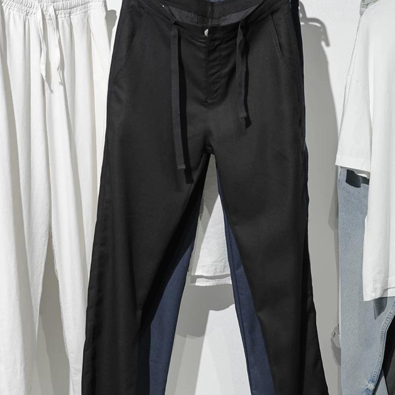 High-Quality Merchandise Men's Summer Cotton Linen Blend Casual Pants Loose Straight Leg Lightweight Breathable Solid Color Trousers Black Beig