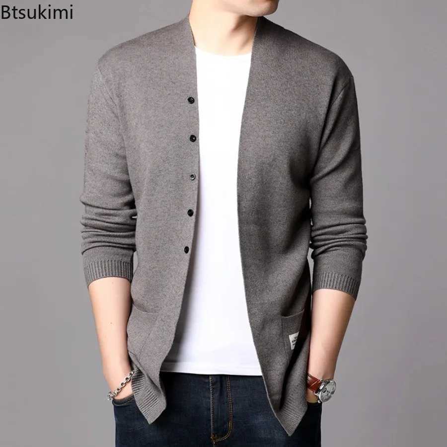 Men's Sweaters Autumn Winter Fashion Men's Knitting Cardigans Korean Style Casual Sweater Coats Male Streetwear Solid Slim Fit Sweater Jac