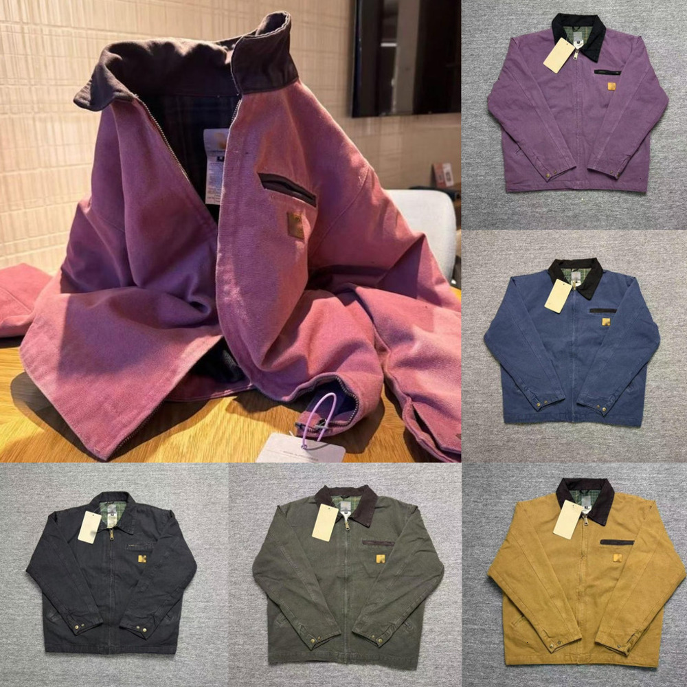 Designer Car harts Jacket High Quality Vintage Washed Canvas Fashion Brand J97 Detroit Warm workwear Classic Loose Outwear cotton Coats Work Clothes