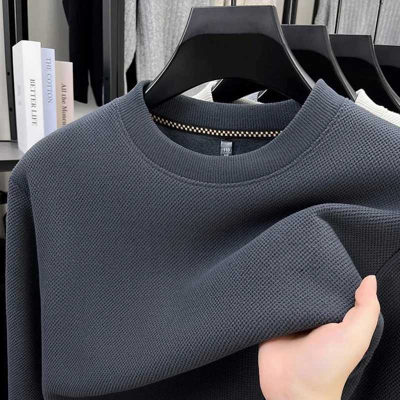 Men's Sweaters Winter Men Casual Knit Sweater Long sl1 Waffle Texture fl1 Inner Round Neck Comfort Office Wear Apparel D261009