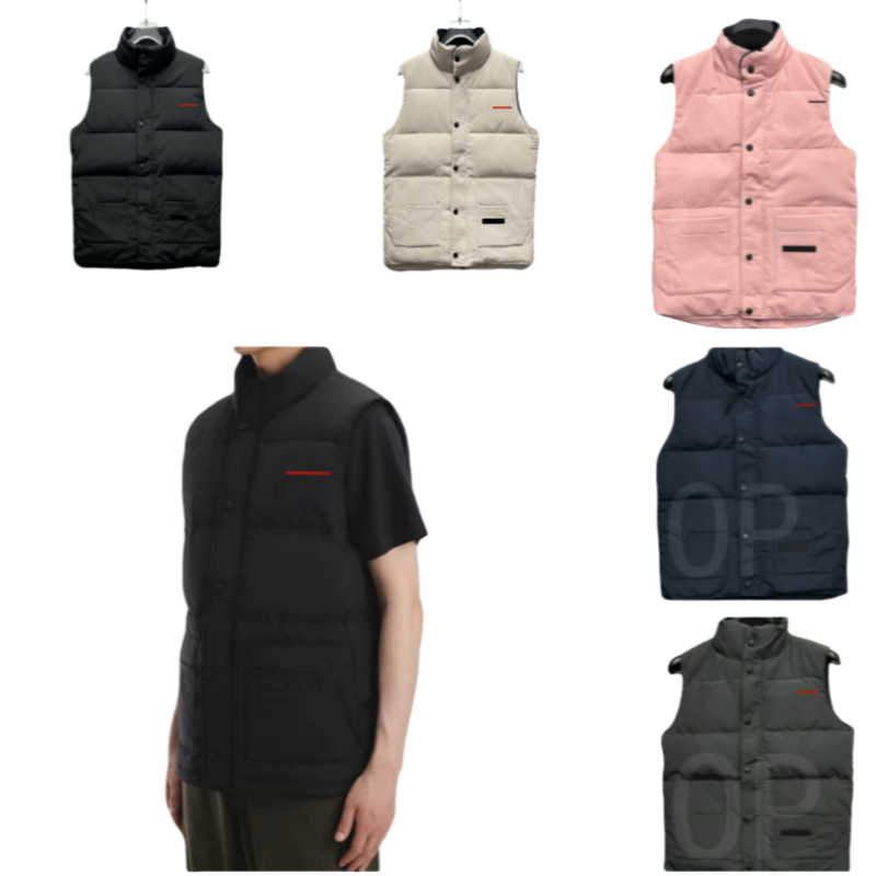 Men's vest designer jacket down jacket women's vest feather filling material graphite gray popular couple bodywarmer coats