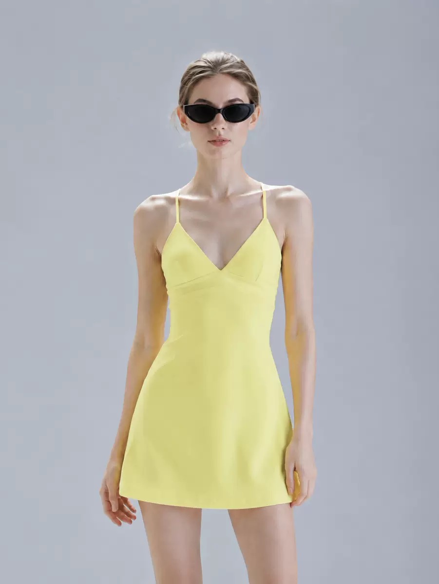 Designer Yoga Dress V Neck Sleeveless Sports Dress With Pocket Quick Dry Breathable Fitness Tennis Skirt Summer Dress Badminton Golf Fitness Skirt