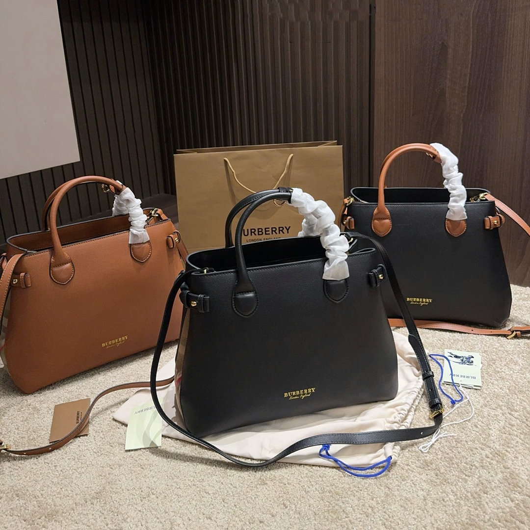 Designer The Banner Style Women Leather Handbag Large Capacity Top Handle Tote Bag Removable Shoulder Strap 34*27 Office Commuter Crossbody Bag
