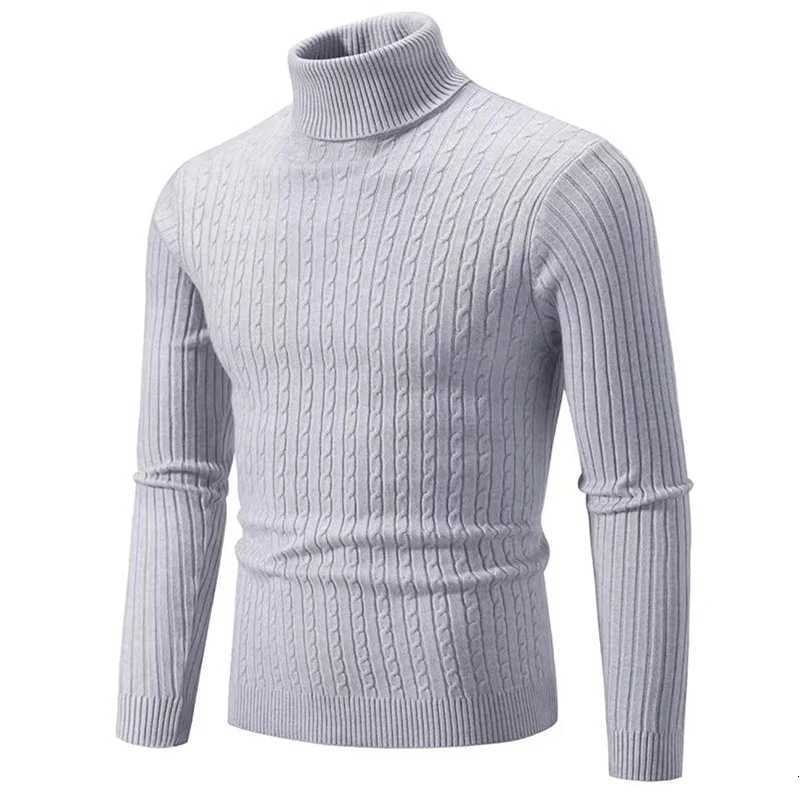 Men's Sweaters 2026 New Men's High Neck Sweater Solid Color Pullover Knitted Warm Casual Turtleneck Sweatwear Woolen Mens Winter Outdoor T
