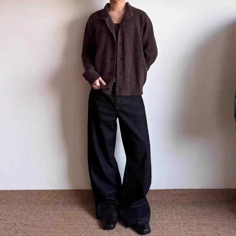 Men's Sweaters Man Knitting Cardigan 2026 Spring Cleanfit Casual Knit Cardigan Men's Coffee Blend Mock Neck Autumn Sweater Outerwear D2610