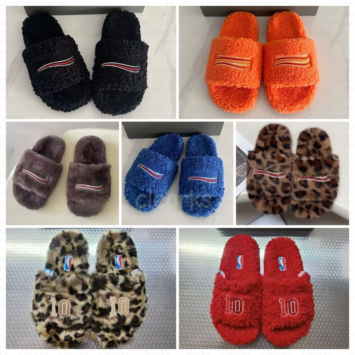 Fur Slides for Women and Men - Fluffy Wool Mules Winter Warm Indoor Outdoor Slippers Comfortable Casual House Shoes Fashion Designer Sandals