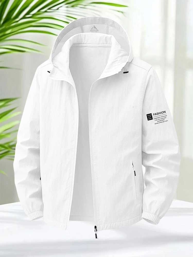 Outdoor Jackets Hoodies Men's Hooded Sun Protection Jacket Lightweight Outdoor Windbreaker Quick Dry Breathable UV Coat for Hiking Running Trav