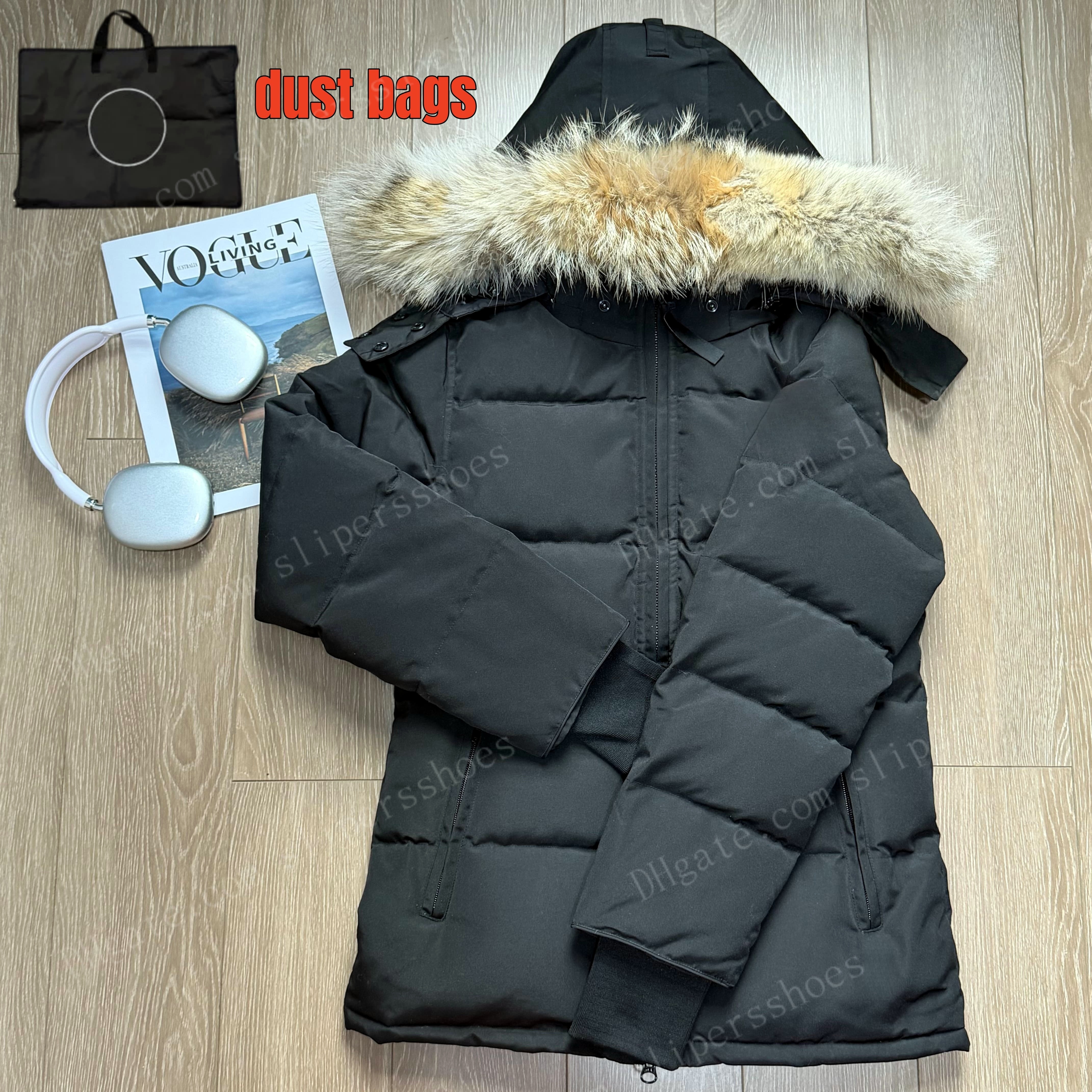 Women Puffer Jackets women coats Designer down Jacket Winter Parka Coats Real Wolf Fur Outdoor Wyndham Windbreaker coats womens Outerwear Luxury dow