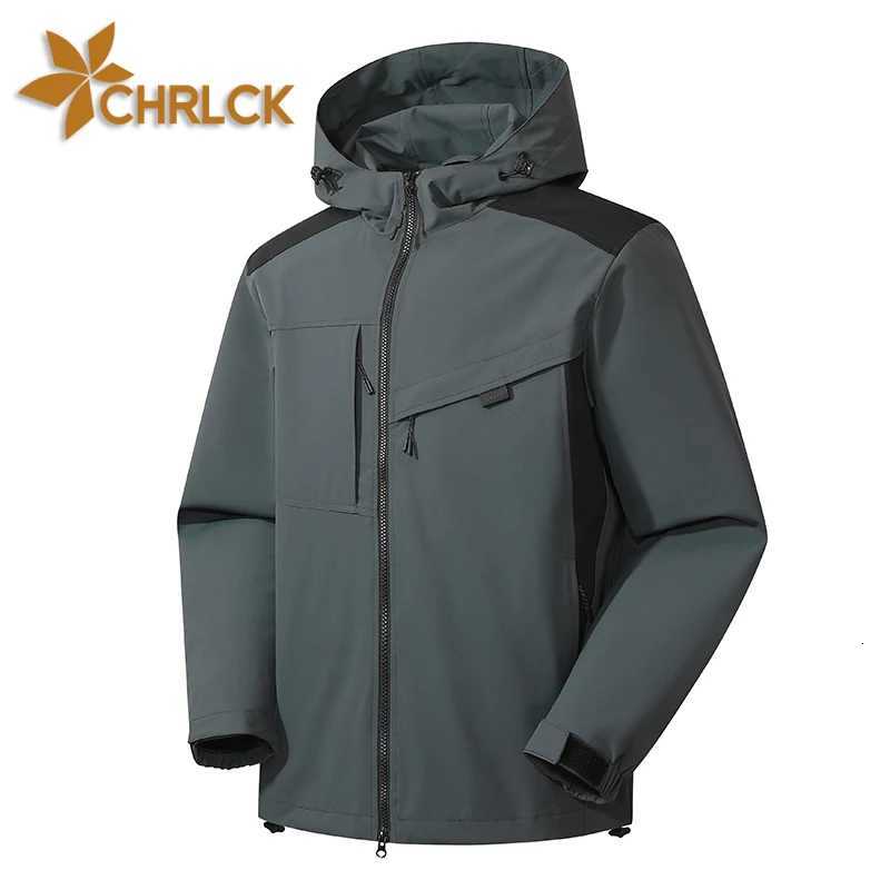 Outdoor Jackets Hoodies CHRLCK Men's Waterproof Hiking Jacket Women Antifouling Windproof Running Fishing Hunting Trekking Jackets Rain Coats U