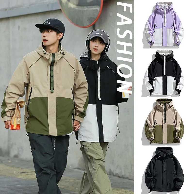 Outdoor Jackets Hoodies 2024 New Couples Jacket Men Hiking Jackets Waterproof Coat Women Hooded Windbreaker Outdoor Camping Fishing Fitness Jackets