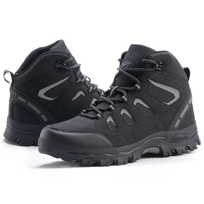 Outdoor Shoes Sandals Men Hiking Boots Breathable Outdoor Leisure Stable Walking Sports Shoes Versatile Comfortable Leather Work Travel Trekking Sho