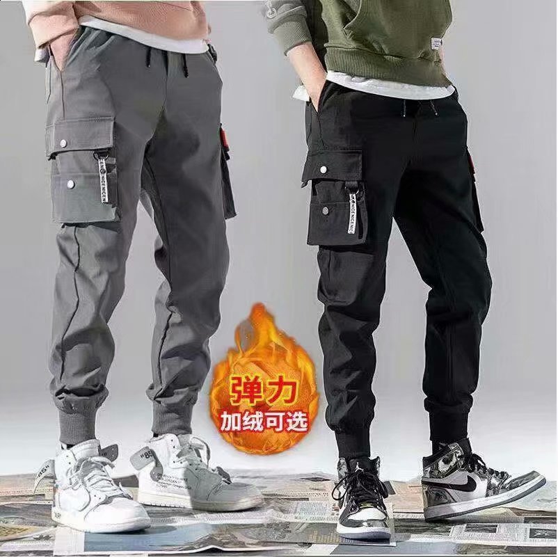 Color Block Pocket Patchwork Cargo Joggers Men Graffiti Hip Hop Letter Print Harem Pants Mens Casual Dance Trousers Sweatpants 210810