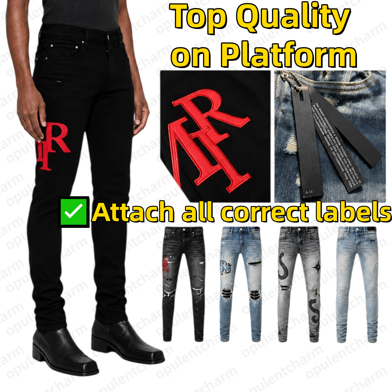 2026 10S AMR jeans AMIRIMXX1 jeans purple jean purple jeans men Correct version 1:1 high quality Mens jean Man jean Designer Jean Men Pants Strai