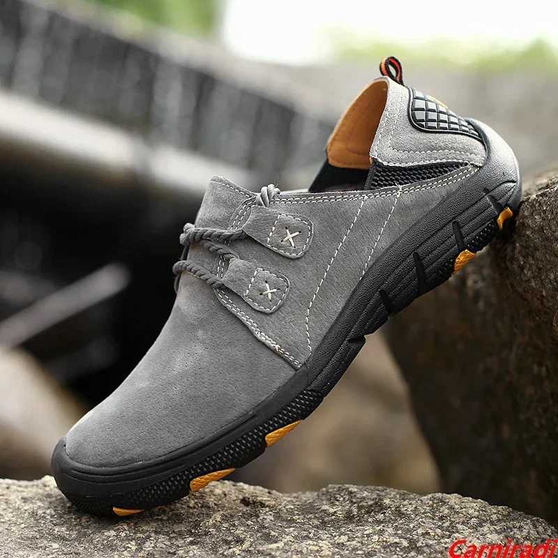 Outdoor Shoes Sandals Spring Genuine Leather Outdoor Sports Hiking Shoes Men High Quality Casual Climbing Sneakers Male Non-slip Trekking Walking Sh