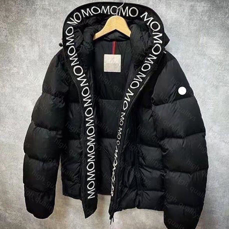 designer puffer jacket mens embroidery jacket glossy surface doudoune coats down jackets unisex tops embroidery Stand Collar Loose Thick zipper wint