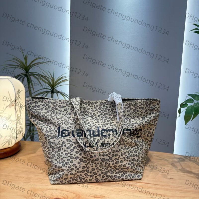 designer bag Women Tote Shopping Shoulder Bags Large Capacity Leopard Print Casual Canvas Handbag purses handbags