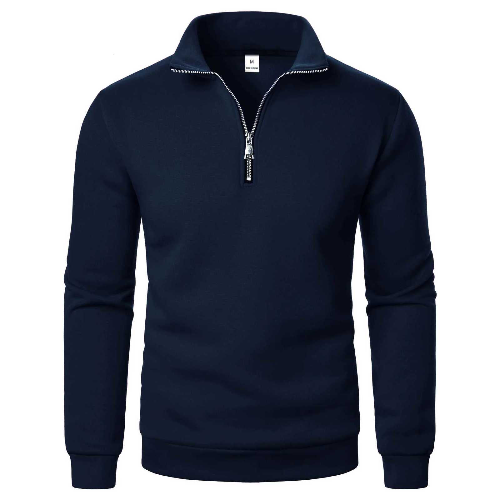 Men's Sweaters Autumn Men's Quarter Zip Up Sweaters Slim Fit Lightweight Outdoor Mock Neck Pullover Sweaters Half Turtleneck Knitted Stree