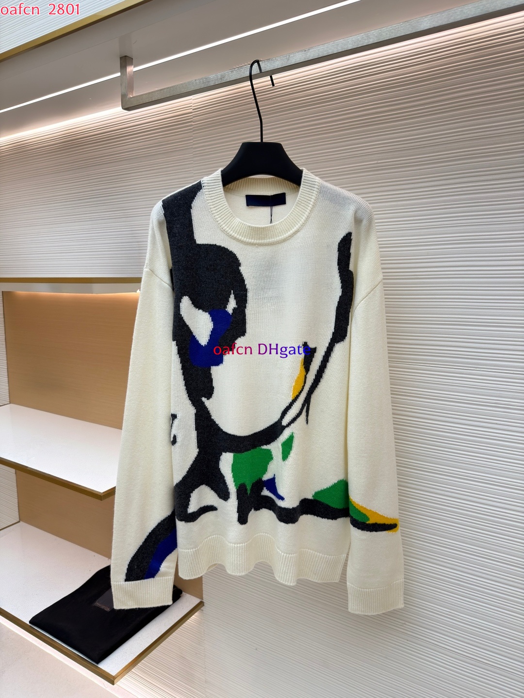 Designer sweaters men's sweaters pullover round neck knitwear classic casual and comfortable warm tops Wool blend portrait face jacquard knitte