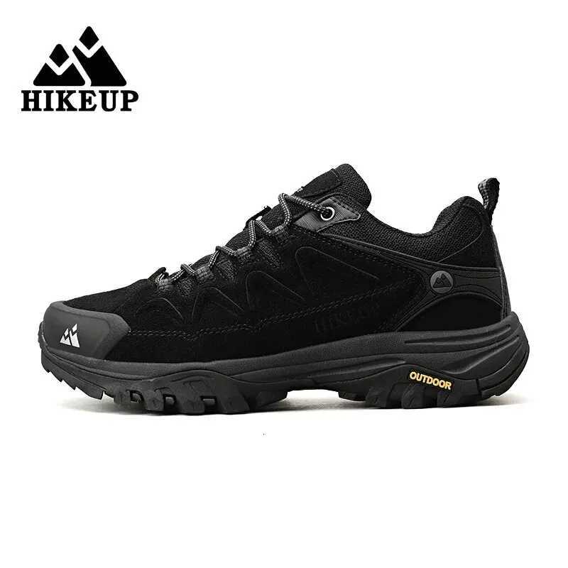 Outdoor Shoes Sandals HIKEUP Leather Men's Outdoor Hiking Shoes Tourist Trekking Sneakers Mountain Climbing Trail Jogging Shoes For Men Factory