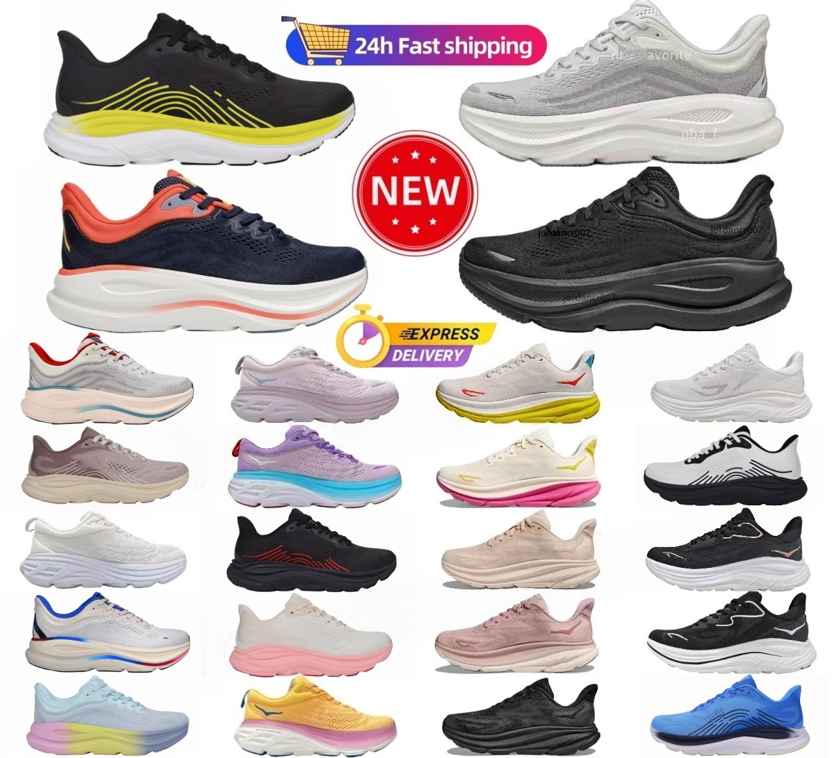 2026 New Clifton 11 10 Bondi 9 Designer Running Shoes For Men Women Outdoor Sports Sneakers Black Grey White Pink Blue Beige Free Mens Womens Shippi