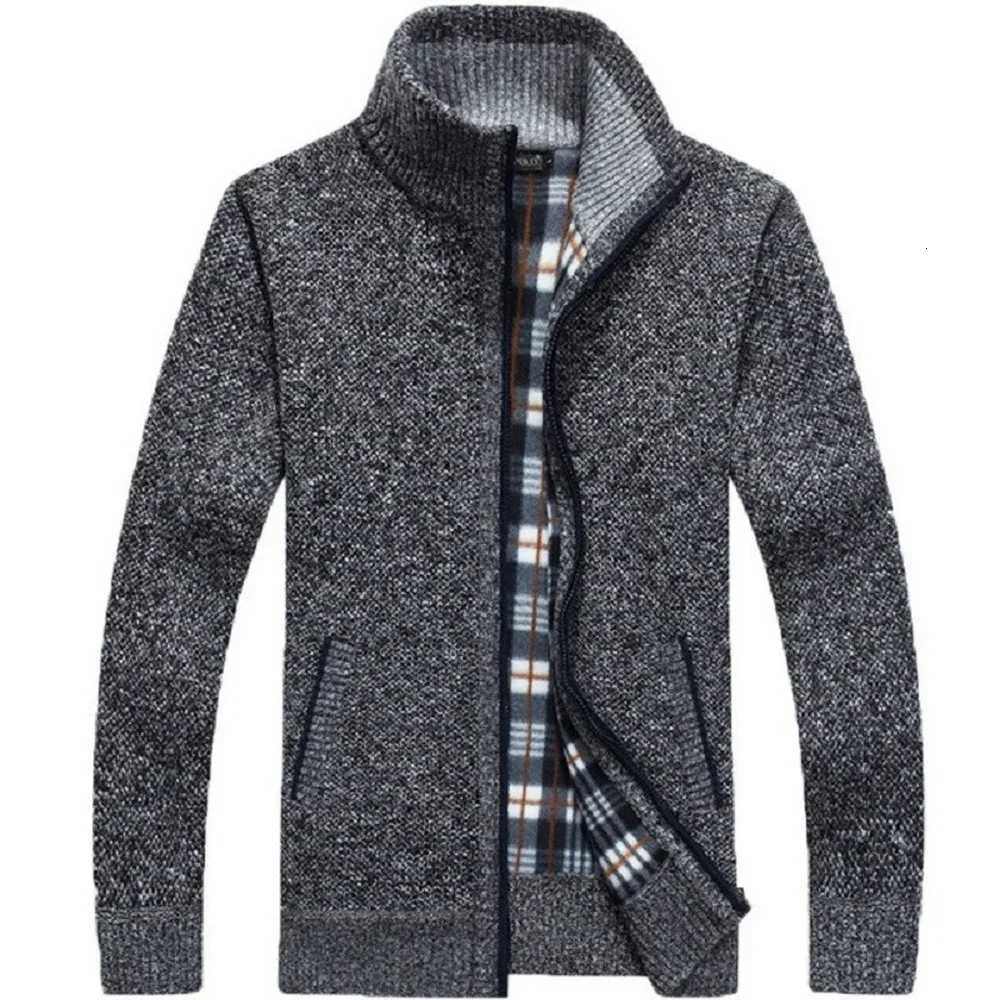 Men's Sweaters Winter Thick Men's Knitted Sweater Coat Long sl1 Cardigan fl1 Full Zip Male Causal Plus Size Clothing for Autumn D261009