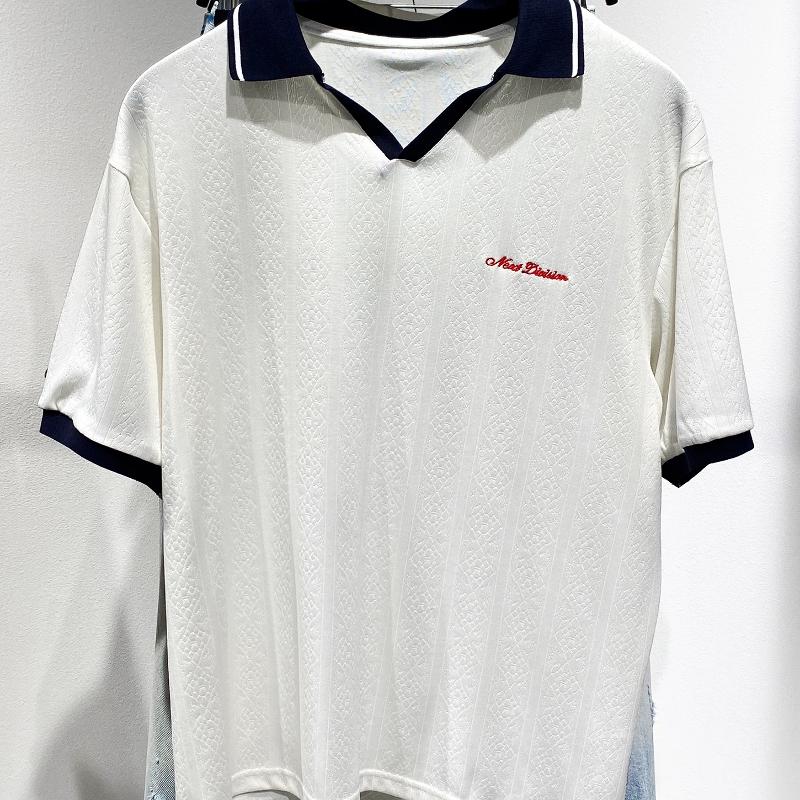 Polo d'été ample à rayures pour hommes de haute qualité, manches courtes avec broderie Jacquard, haut de Golf décontracté respirant et évacuant l
