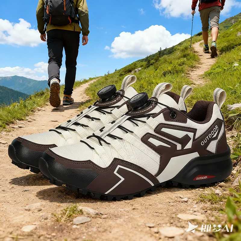 Outdoor Shoes Sandals High Quality Hiking Shoes Durable Outdoor Sport Men Trekking Leather Shoes Lace-Up Climbing Hunting Sneakers Q261008