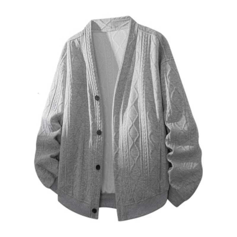 Men's Sweaters 2026 Spring and Autumn New Men's Fashion Sweaters Trend Comfortable Loose Casual Twist Sweater Cardigan Jacket D261009