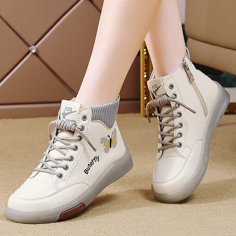 Outdoor Shoes Sandals High Top Women's Hiking Shoes with Genuine Leather Toe Layer for Autumn and Winter Anti Slip and Warm Casual Sports Hikin