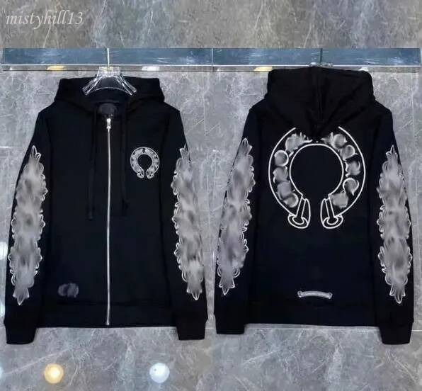 Chromelies Hoodie Hearrt Mens Designer Hoodie Long Tshirt Pullover Sanskrit Printed Hooded Sweatshirts Cardigan Men Casual Zip Up Heartity Jackets a