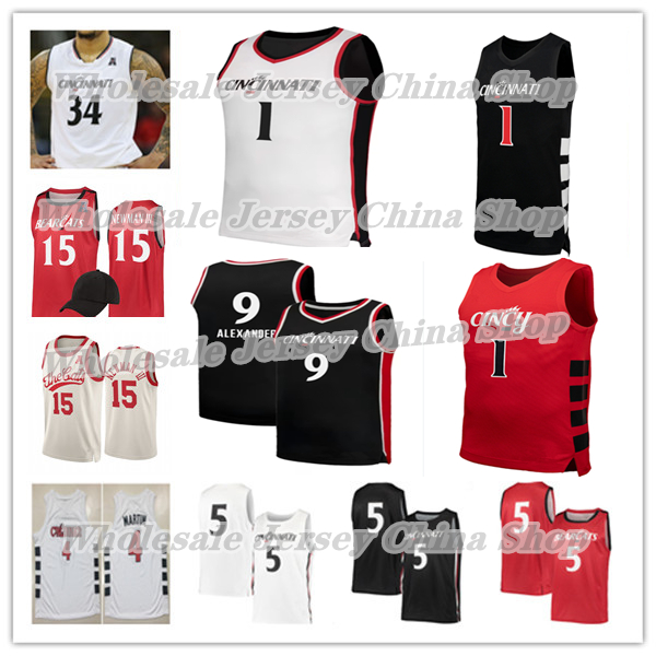 Tyler Tejada CincinnatiS Bearcat Maillot de basket-ball MJ Collins Jr. Javontae Campbell Riley Allenspach Trevian Carson Myles Colvin Akai Flemin